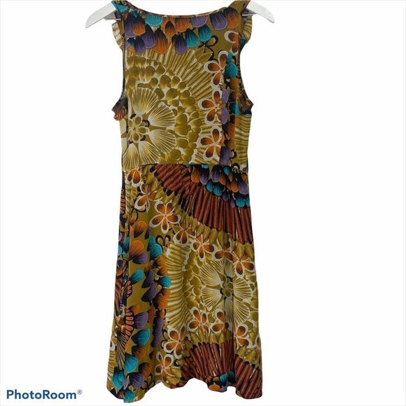 Anthropologie Edme & Esyllte Silk Lappula Dress Womens 2 Boho Sleeveless Ruffle - Picture 3 of 6